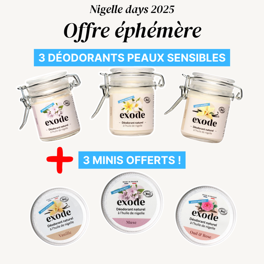 Pack 3+3 (peaux sensibles)